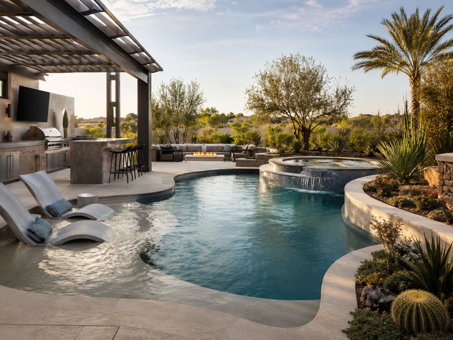 Spy Designs hillside luxury pool design