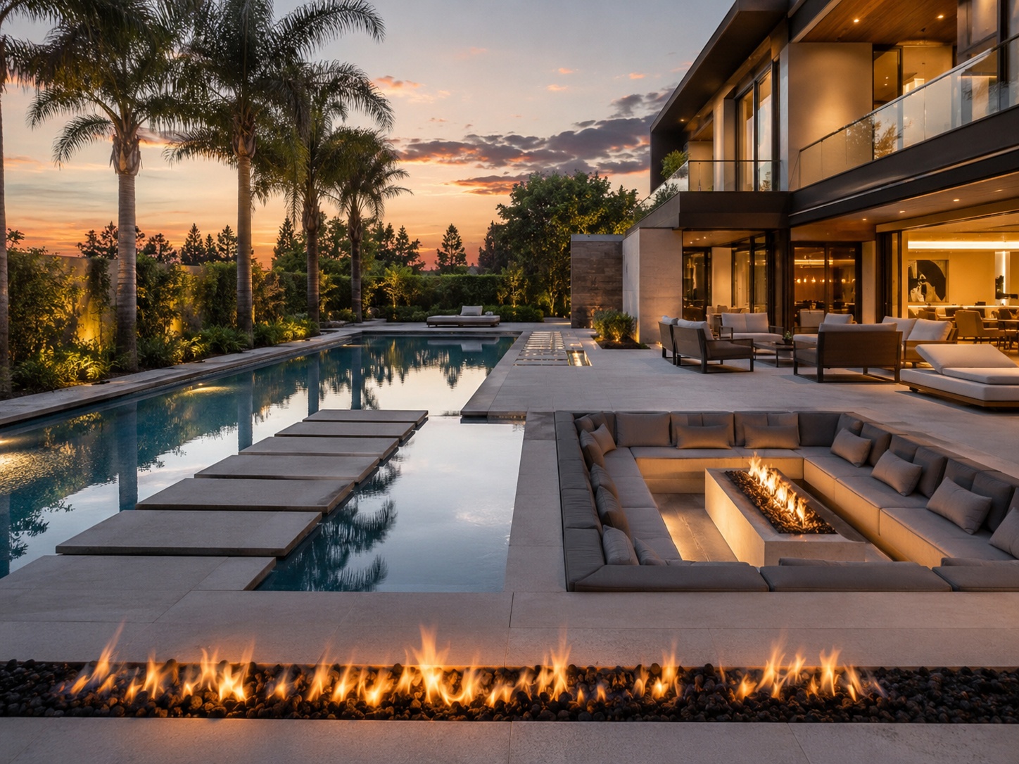 Spy Designs backyard kitchen and spa render