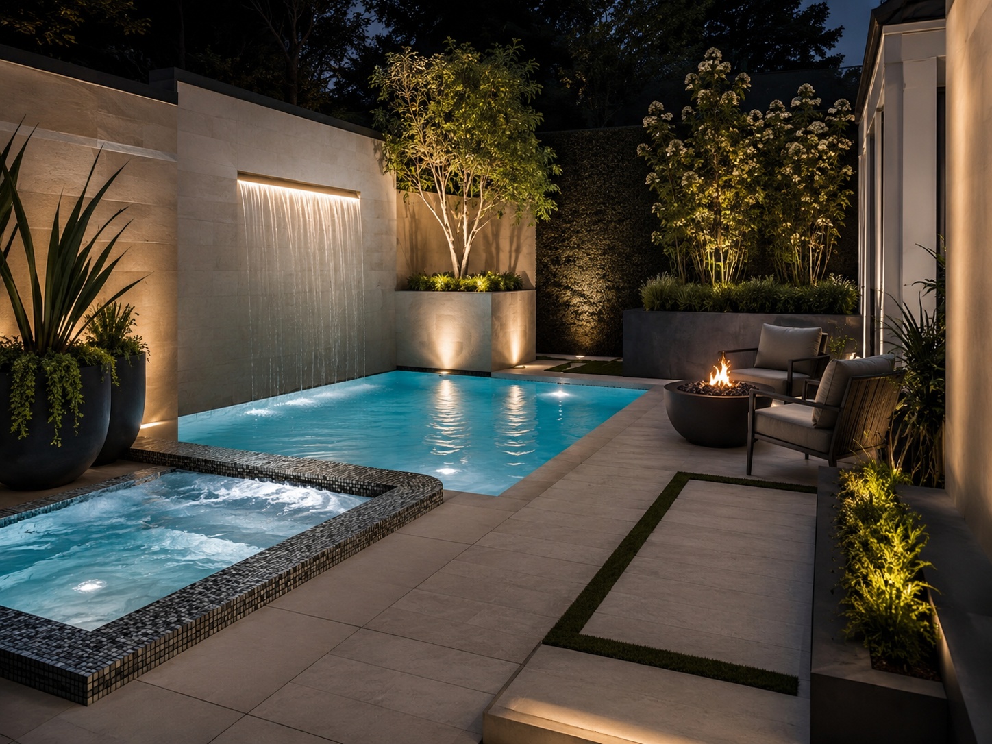 Spy Designs aerial backyard pool plan render