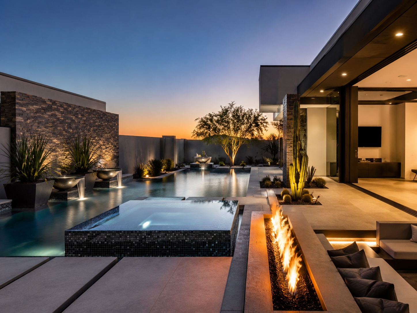 Luxury modern desert pool design